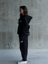 Load image into Gallery viewer, THANKS FOR BEING HERE HOODIE - BLACK