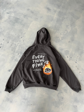 Load image into Gallery viewer, EVERYTHING IS FINE HOODIE - CHARCOAL