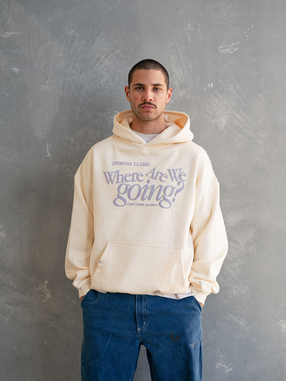 WHERE ARE WE GOING HOODIE - CREAM