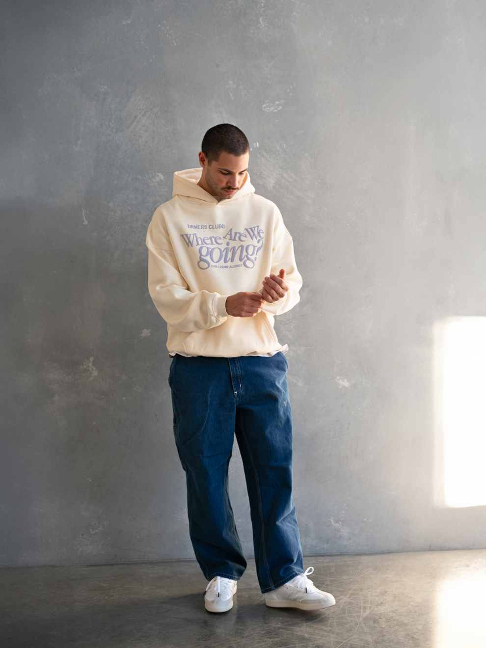 WHERE ARE WE GOING HOODIE - CREAM