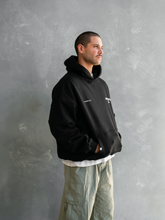 Load image into Gallery viewer, THANKS FOR BEING HERE HOODIE - BLACK
