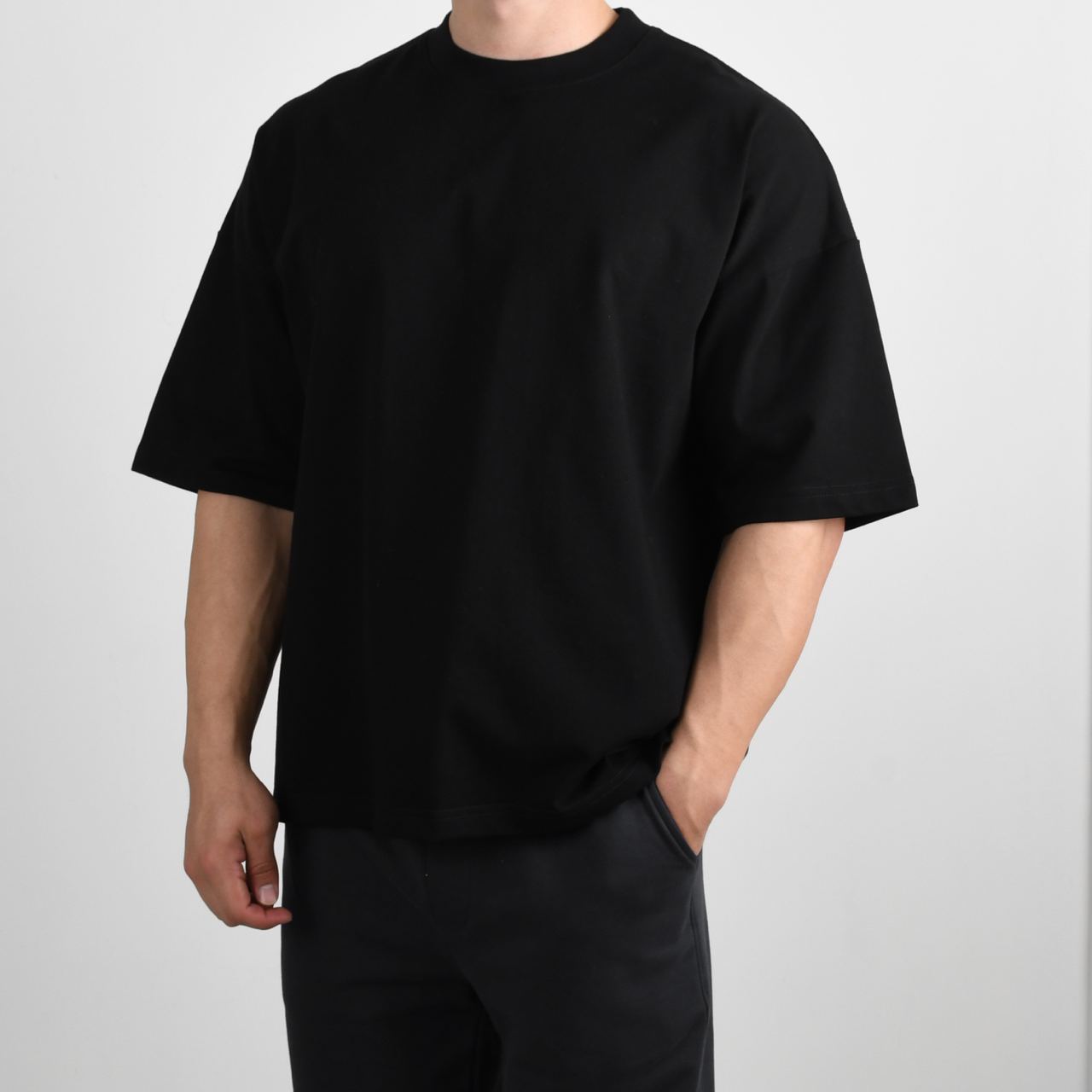 Oversize Plain Black T-Shirt