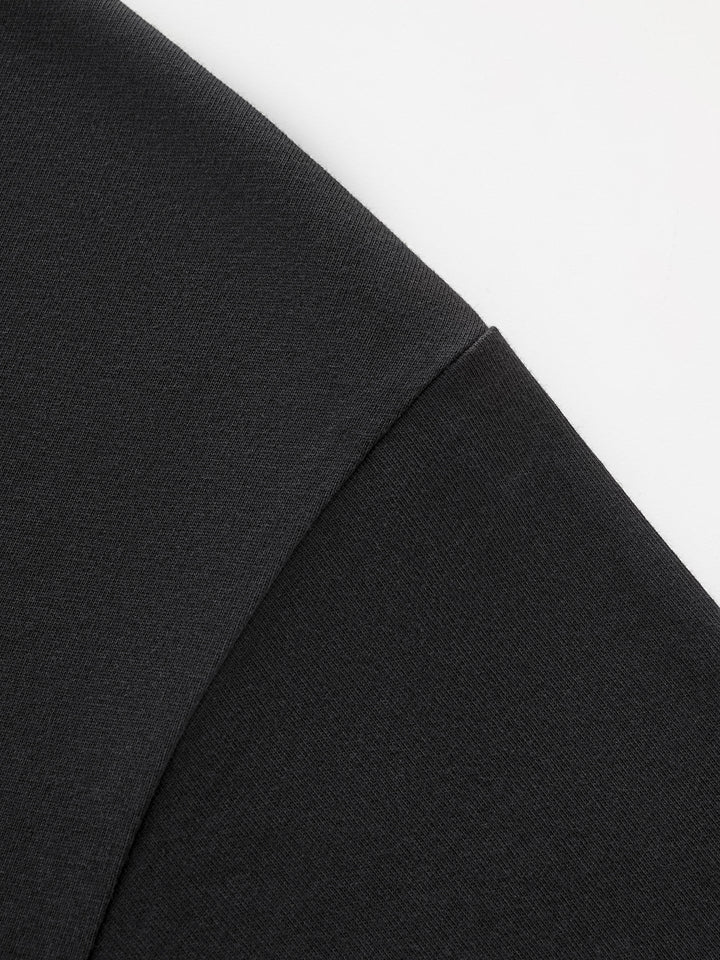 HEAVYWEIGHT CROPPED TEE - BLACK