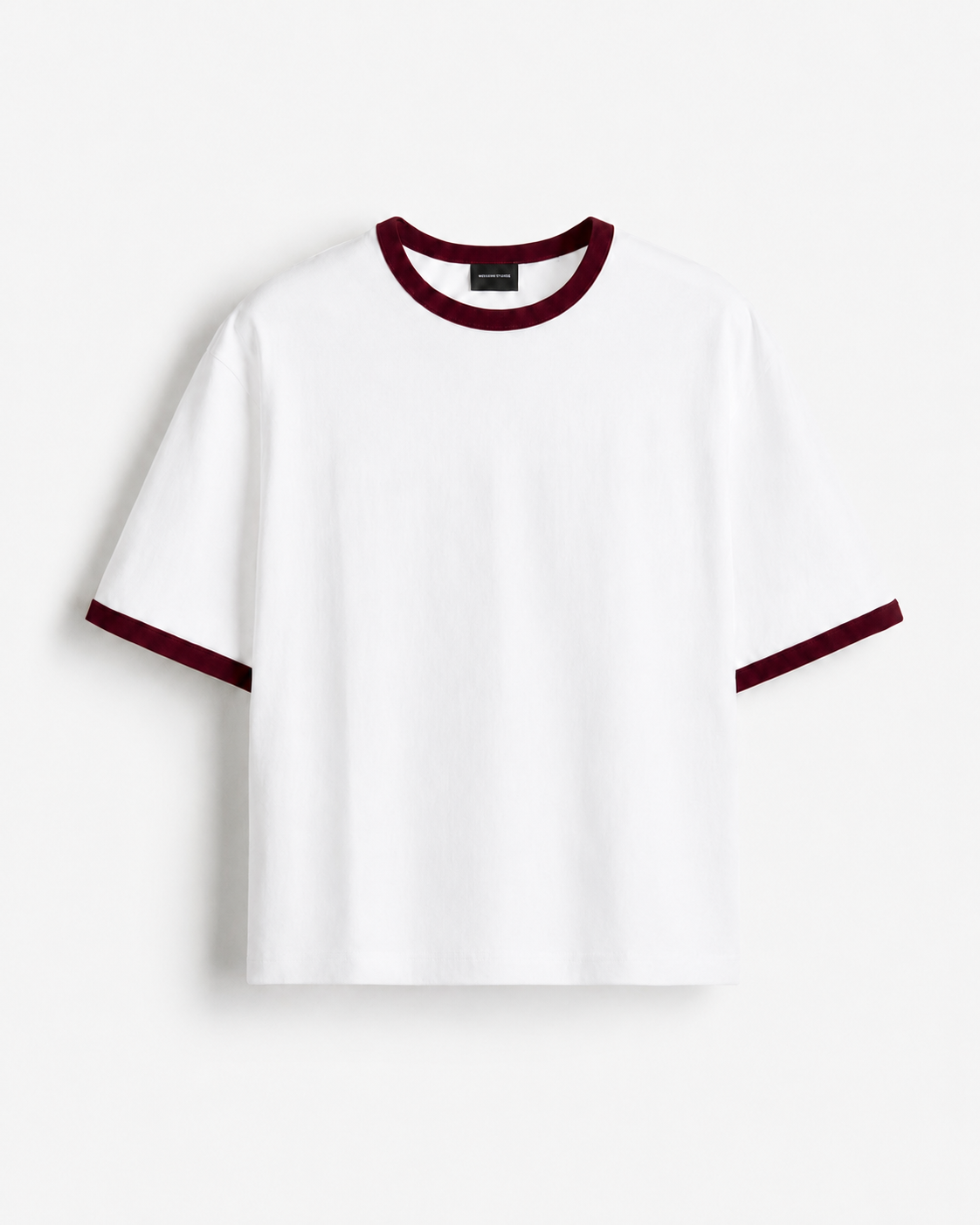Premium Cropped Muscle Fit Ringer Tee