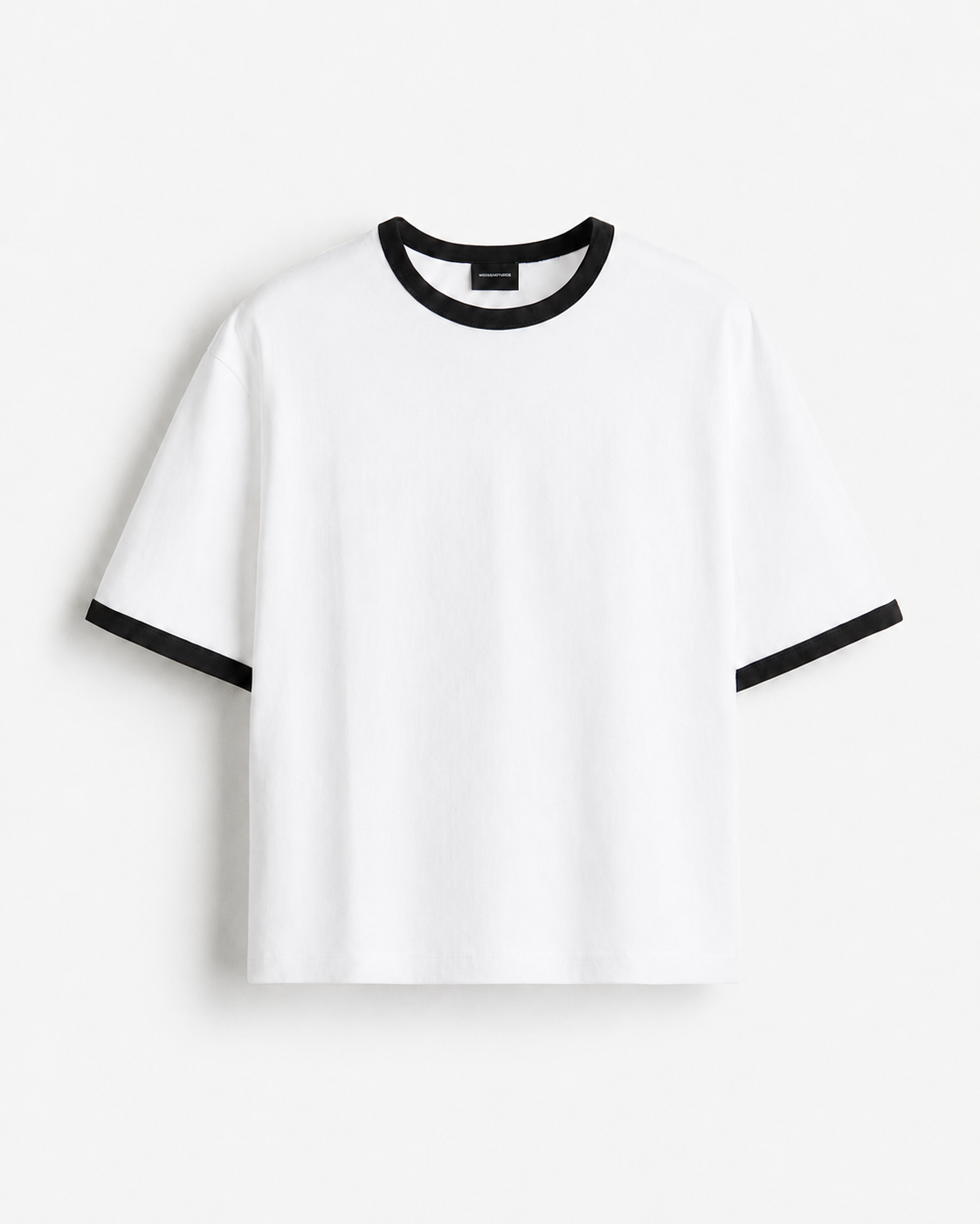 Premium Cropped Muscle Fit Ringer Tee