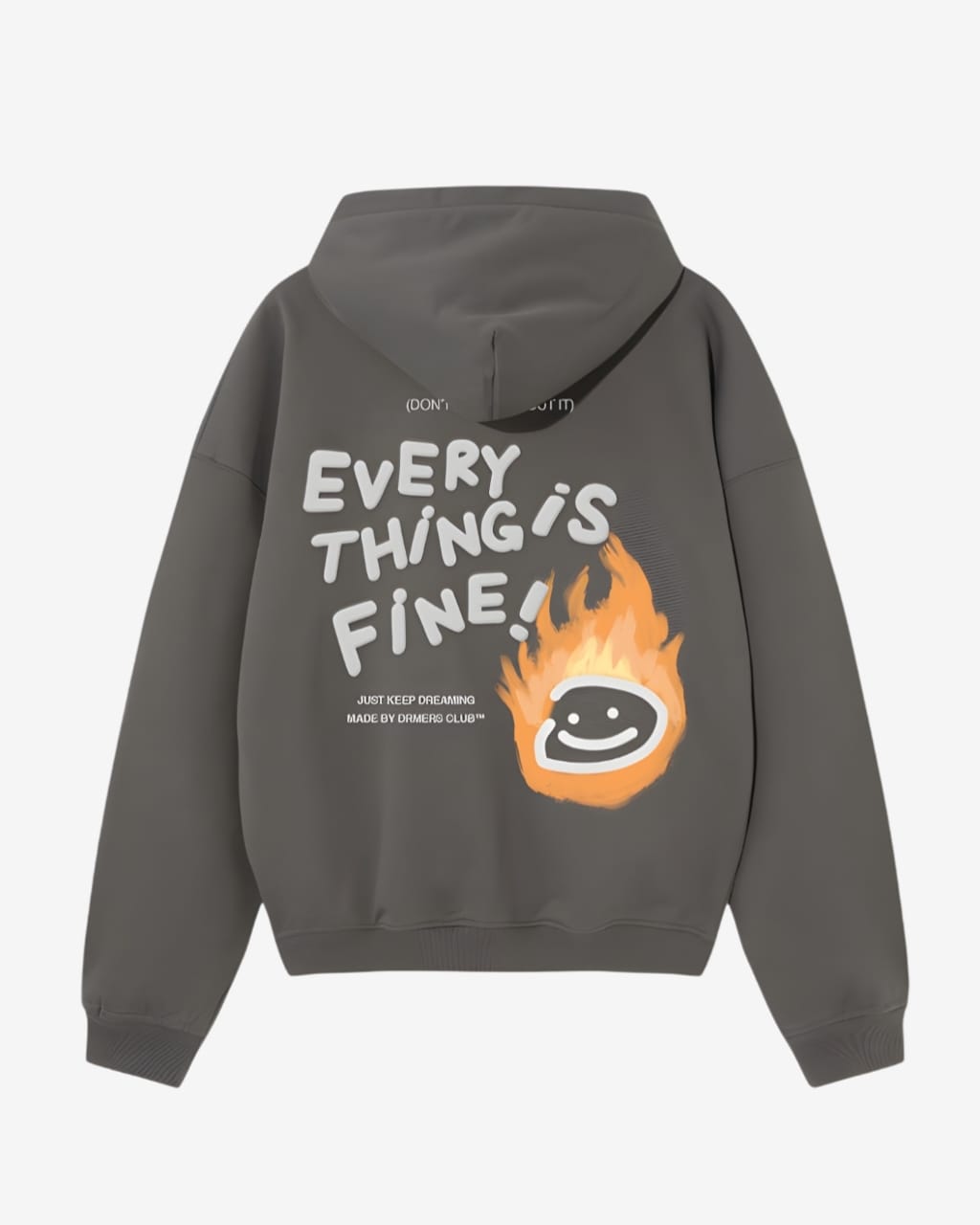 EVERYTHING IS FINE HOODIE - CHARCOAL