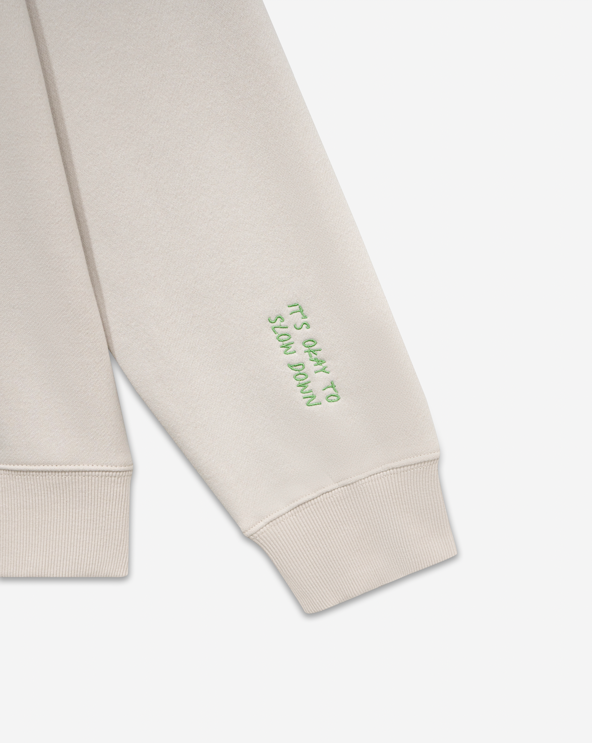 Applique Embroidery Tired (But Still Trying) Crewneck