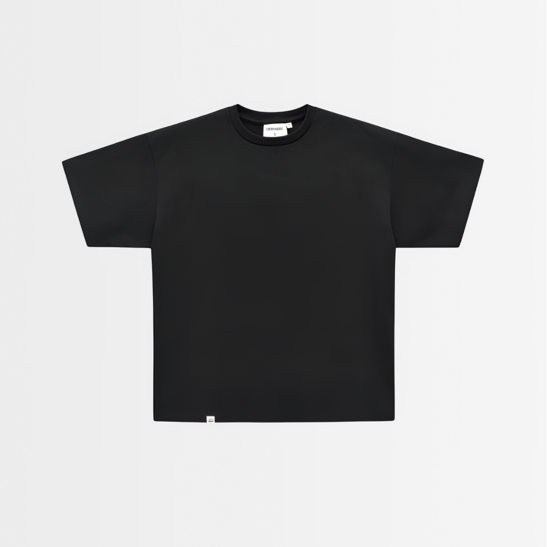 HEAVYWEIGHT CROPPED TEE - BLACK