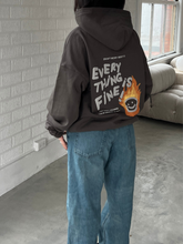 Load image into Gallery viewer, EVERYTHING IS FINE HOODIE - CHARCOAL
